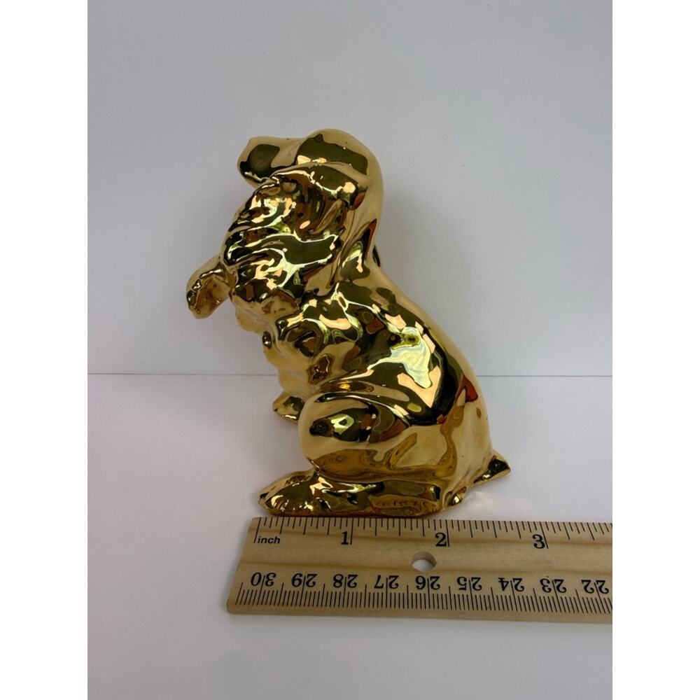 Vintage Rookwood 24K Gold Finish Cocker Spaniel Figure Paperweight 1985 Dog #126 - Picture 9 of 10